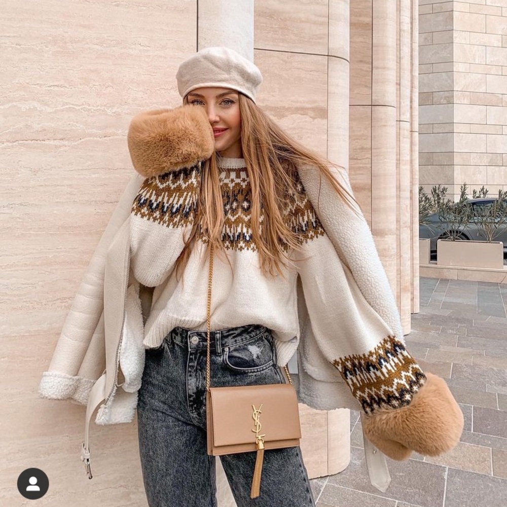 GORGEOUS ZARA NWT Jacquard Faux Fur Sweater - Picture 10 of 16